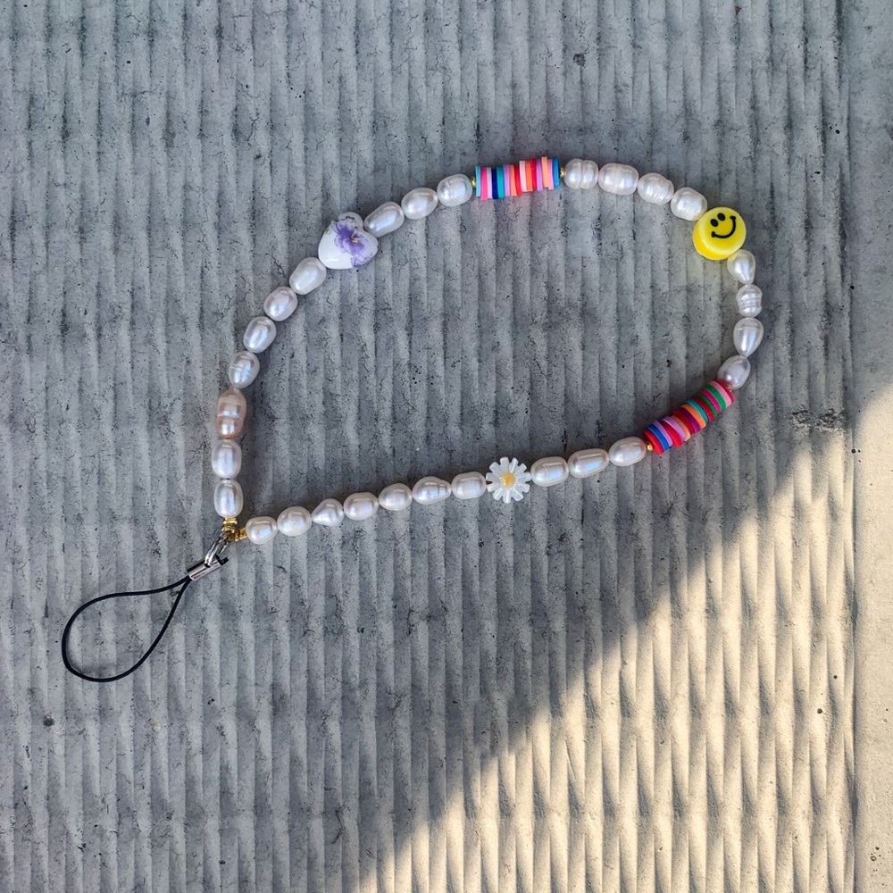 My Happy Place Phone String / Pearl Phone Strap